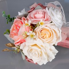 Elegant Wedding Bouquets Artificial Rose Flower Bunch for Bride and Bridesmaids