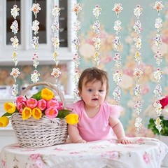 8 Packs Wildflower Paper Hanging Garland Birthday Decorations, Flower Party