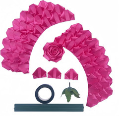 105Pcs Premade Satin Ribbon Rose Petals Kit Half-Finished Complete Set for Etern