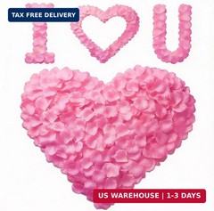 1200 Pink Rose Petals – Artificial Fake Rose Flower Petals for Valentine’s Day,W
