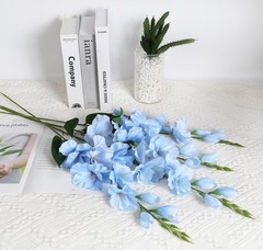 10PCS Gladiolus Artificial Flowers Baby Blue Artificial Flowers Light Blue