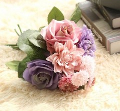 Brunch Artificial Fake Wedding Bride Home Party bouquet Flower Decor Decoration