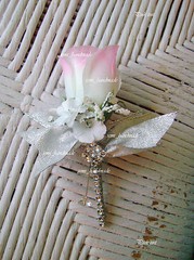 Wedding~Pin Boutonniere~Corsage~Silver~White~Ivory~Pink~Champagne~Bling~Groom