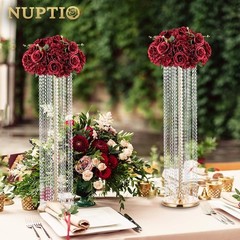 Flower Wedding Centrepieces for Tables: 10 Pcs Burgundy Artificial Flowers Ro…