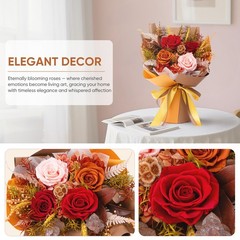 Bessol Flowers for Delivery Preserved Small, Fall Flower Bouquet