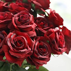 Artificial Flowers Silk Roses Real Touch Bridal Wedding Bouquet for Home