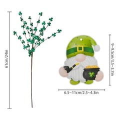 St Patrick’s Day Decorations 6 Pcs 24” Tall Artificial Shamrock Berry Stems