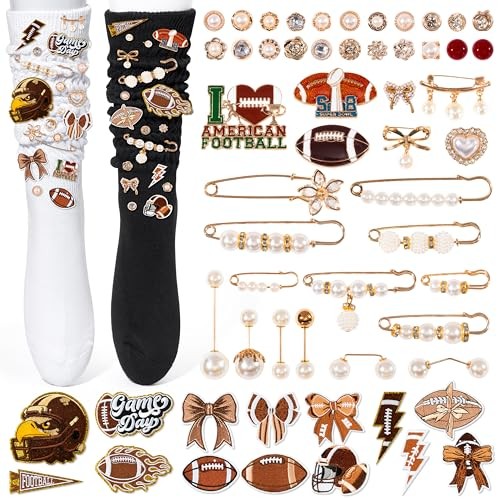 Valentine’s Day Junk Sock Charms Kit – 79 Pcs Valentine Charms Pins Chenille