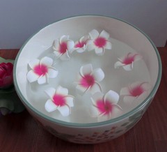 50 Artificial Flower Heads Foam Pink Plumeria (2.7″)