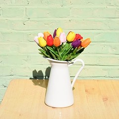 20pcs Multicolor Flowers Artificial Tulip Silk Flowers 13.5″ for Multi Color