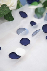 300pcs Rose Petals Dusty Blue Navy Faux Silk Flower Petals for Wedding Flower Gi