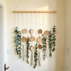 Artificial Eucalyptus Wall Hanging Fake Boho Wall Art Bedroom Kitchen Home Decor