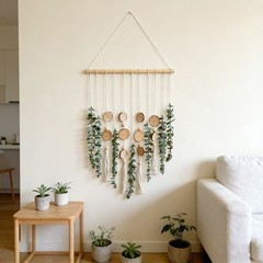 Artificial Eucalyptus Wall Hanging Fake Boho Wall Art Bedroom Kitchen Home Decor