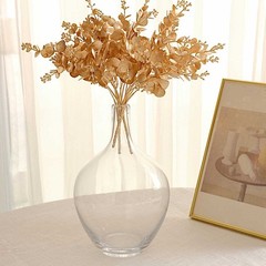 4 GOLD Metallic Artificial Eucalyptus Leaves Bushes Party Events Decorations
