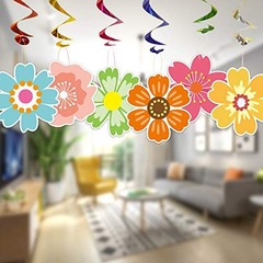 54 Pcs Flower Cutouts Summer Flowers Bulletin Board Decorations Spring Cut