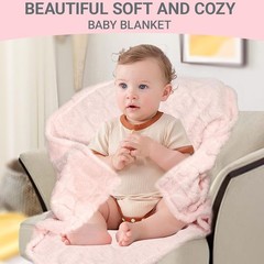 5 Pcs Manta Bebe Corazones Suave Regalo Recien Nacido 30×40 Beige Gris Azul Rosa