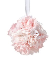 Blush Pink Flower Ball – Wedding Decor – Ceremony Flower Girl Basket Alternative