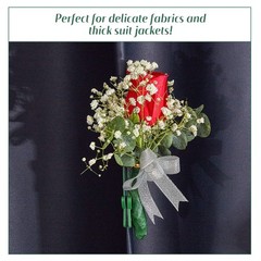 Green Corsage Fix Magnets Set of 10 Pairs 7cm Wedding Boutonniere Pins