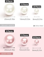 102 Pieces Christmas Vases Filler Decorations for Faux Pink Snowflakes Beads