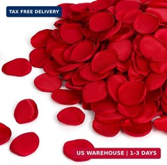 SITUMEIZI 400PCS Fake Red Rose Petals Artificial Silk Flower Red Petals for Wedd