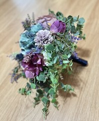 Elegant Wedding Flower Bouquets Hydrangeas, Peony, Succulent, Lavender Bundle