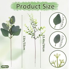 Bulk 100-Piece Mixed Eucalyptus Leaves Stems – DIY Floral DIY
