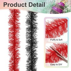 5Ft Feather Boa, 8 Pcs Artificial Fluffy Feather Boas, White