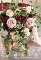 Ling’s Moment Artificial Rose Leaf Greenery Garland – 6 Pack, Candle Vines, Faux