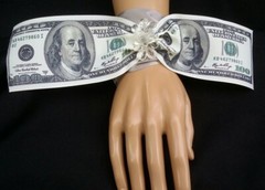 Dollar Bills Wedding Wrist Corsage,Prom, Homecoming, Military Ball, Boda,Quince