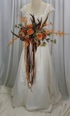Antlers and Autumn Boho Faux Silk Wedding Bouquet