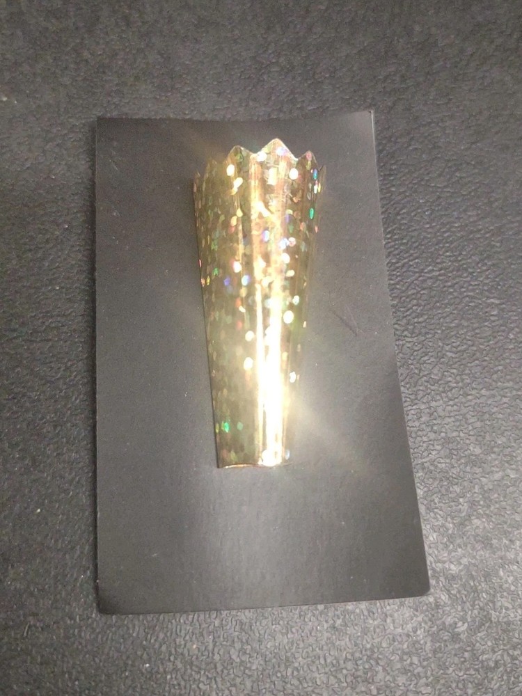 Gold Holo Foil Bout Magnet, Attach Boutonniere w/o Pins “Glitterati 24 Karat”