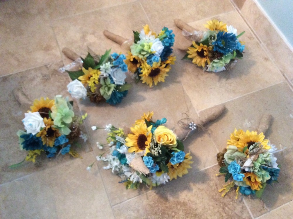 wedding Flowers Bridal Bouquet PKG u can Change colors 12 Bouquet