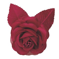 12 silk roses wedding favor flower corsage burgundy 2.75″