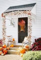 Fall Garland Maple Leaf, 5.9Ft Hanging Vine Garland Artificial Autumn White