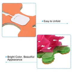 9.8ft Four-Leaf Garland, 12 Pack Tissue Paper Hanging Flower, Multicolor