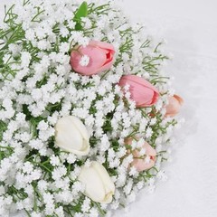 Babys Breath Artificial Flowers Long Stem Baby Breath Flowers 60 Pcs White