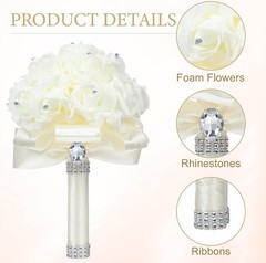10 Pack Wedding Bouquets for Bride Roses Bridesmaid Bouquet Bridal Bouquet
