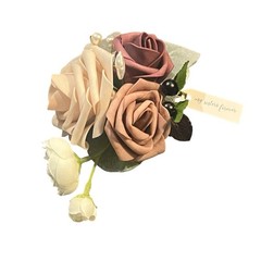 Ling’s Moment Wedding Homecoming Wrist Corsages Artificial Flowers Set of 4