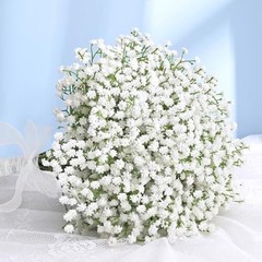 Babys Breath Artificial Flowers Long Stem Baby Breath Flowers 60 Pcs White
