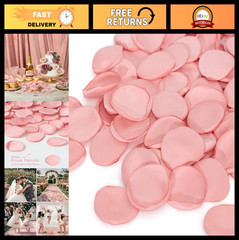 200pcs Dusty Pink Rose Petals for Weddings, Flower Girl Baskets, Aisle Decor, Pa