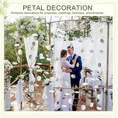 600pcs Silk Rose Petals Gold Yarn Flower Petals for Wedding Flower Sage Green