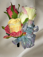 Formal pin on rose corsage