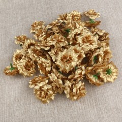 50PCS Golden Artificial Flower Golden Paper Flower Fake Flower for Home Party