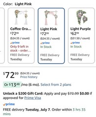 Odouzy Wedding Arch Flowers Kit – Artificial Floral Arrangement, Light Pink, NEW