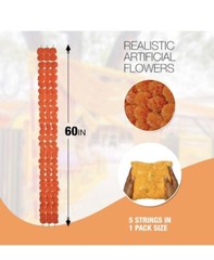 KRATI EXPORTS – 5 feet Marigold Garland (Dark Orange)