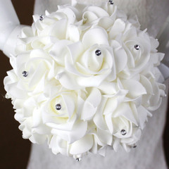 Wedding Fake Flowers Bridal Bouquets Bridesmaid Rose Centerpiece Bride Hydrangea