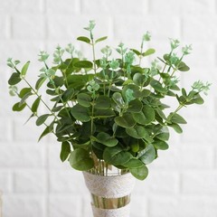 4 Bushes 19″ Light Green Eucalyptus Artificial Greenery Wedding Party Bouquets