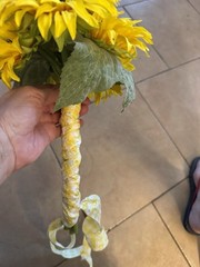 New, Artificial/silk Handheld Bouquet Of Sunflowers. Wedding / Prom