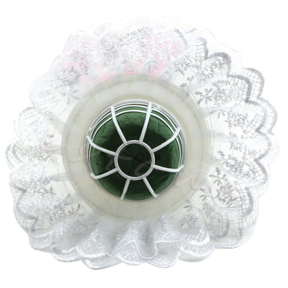 Foam Bouquet Holder and Wedding Bridal Bouquet Lace Collar for Wedding Supplies