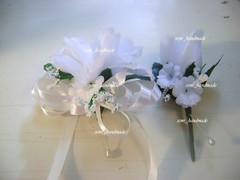 Purple~Navy~Red~Ivory~Maroon~White~Rose Pin Corsage~Pin Boutonniere~wedding~Prom